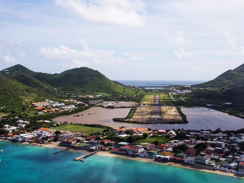 Saint-Martin Aeroport de Grand Case avant l'ouragan Irma